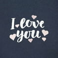thumbnail image 2 of DALIX Cute Hearts I Love You T-Shirt Women's Embroidered Shirt XL Navy Blue, 2 of 6
