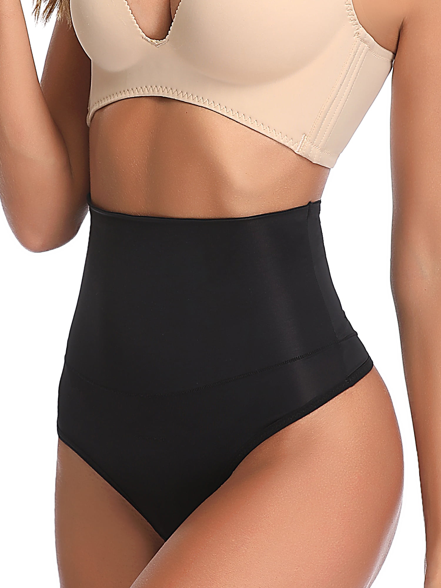 Angxiwan Tummy Control Thong Shapewear for Women Far Infrared Negative  Oxygen High Waisted Body Shaper Panties Underwear at  Women's  Clothing store
