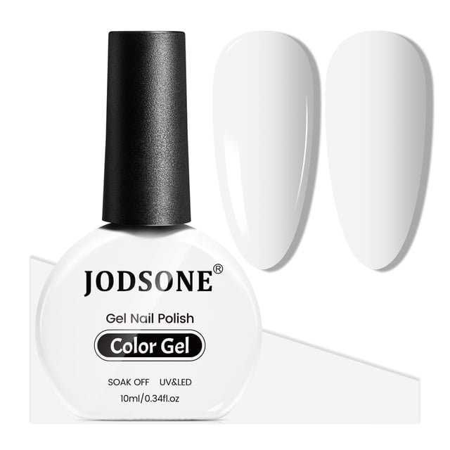 Esmalte de uñas en gel JODSONE, 10 ml, color blanco, remojo, LED, manicura