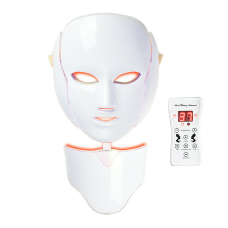 7 Color LED Facial Mask Skin Rejuvenation Therapy Device Photon Light Mask Light Treatment Beauty (Best At Home Led Light Therapy For Skin)