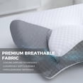 thumbnail image 6 of PEPWELL 2 in 1 Memory Foam Cervical Pillow for Neck Pain Relief, Ergonomic Contour Orthopedic Bed Pillow with Armrest & Ear Hole, Dual Heights, Neck Support for Side Back Stomach Sleepers, 6 of 10