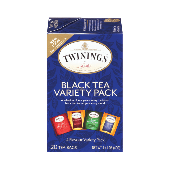Twinings Variety Pack 4 Flavors of Black Tea Bags, 20 Count Box