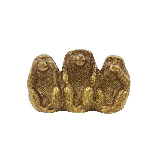 Natriel Handcrafted Brass Three Monkeys Sculpture - Unique Decor Accent