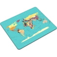 thumbnail image 2 of World Map Mouse Pad with Stitched Edge Mousepad Gaming Accessories Waterproof Non-Slip Rubber Base Office Mousepad for Laptop, Computer and PC, 9.8''''x7.9'''' World Map with Countries, 2 of 5