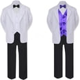 thumbnail image 2 of New Boys Satin Vest only Baby Toddler Formal Party Boy Suit Tuxedo 23 Color S-7, 2 of 3