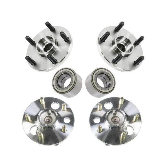 Wheel Hub and Bearing Kit 6 Piece - Compatible with 1992 - 2001 Toyota Camry 2.2L 4-Cylinder 1993 1994 1995 1996 1997 1998 1999 2000