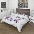thumbnail image 1 of Designart 'Purple Wildflowers I' Traditional Duvet Cover Set, 1 of 5