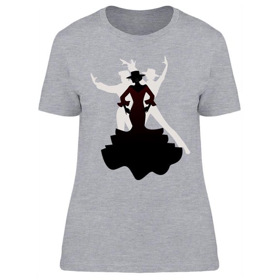 Woman And Two Men Dancing T-Shirt Women -Image by Shutterstock, Female Large