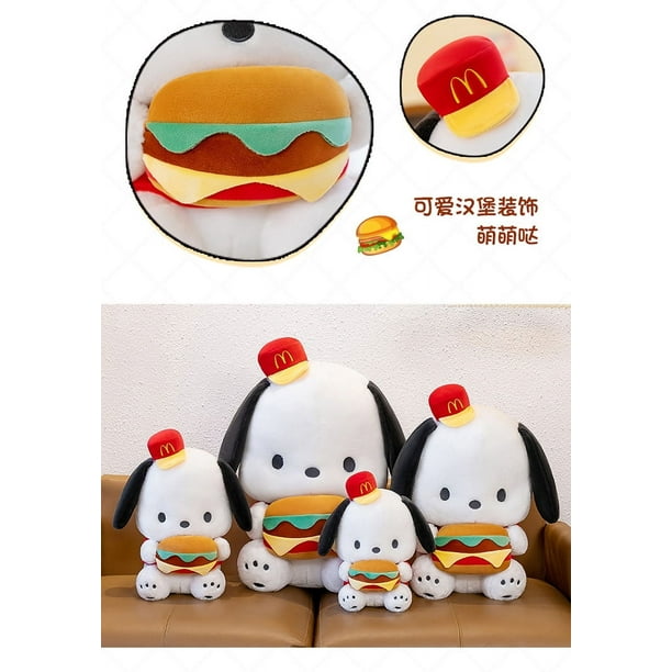 Sanrio Pochacco Series Hamburger Pochacco Plush 52cm Pillow Dolls