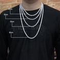 thumbnail image 4 of Cadena de tenis personalizada europea y americana con incrustaciones de cobre y circonitas, collar de estilo hip hop para hombres, TennisChain, 4 of 5