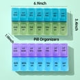 thumbnail image 4 of TNSAWRRYOE Double-Row 14-Compartment Braille-Labeled Weekly Pill Organizer with Independent Morning&Evening Compartments for Medication Storage, 4 of 7