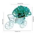 thumbnail image 3 of Japceit Mini Bicycle Planter With Artificial Flowers, Vintage Bike Floral Arrangement, Desktop Decoration Ornament, Cute Home Accent, 3 of 6