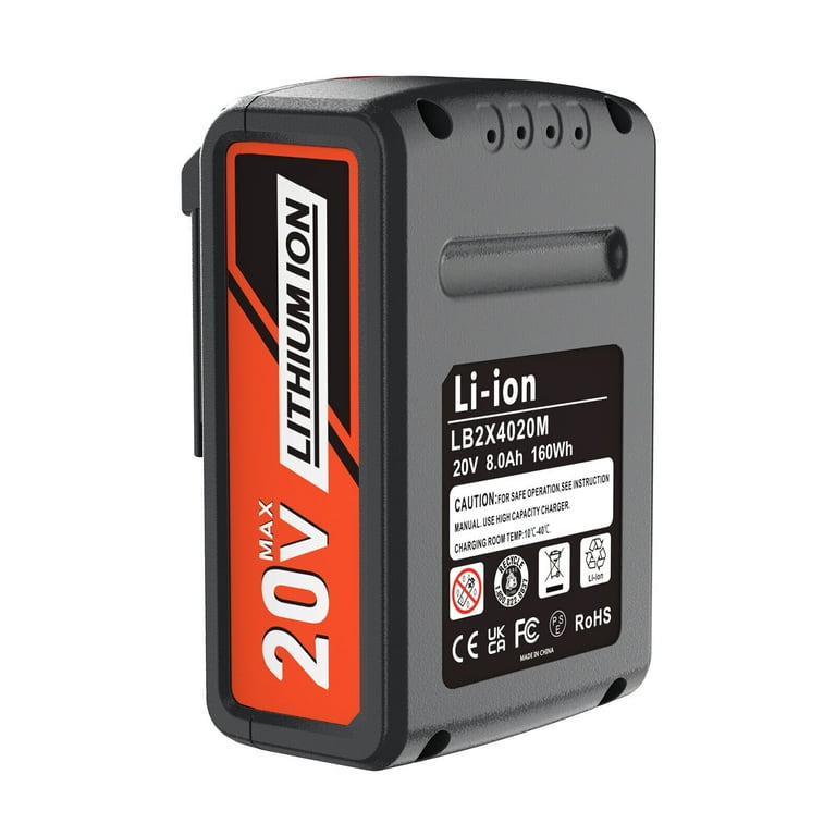 8.0Ah 20V LB2X4020M Battery For Black & Decker LCC222 LDX120C