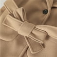 thumbnail image 5 of Generic Girls Dress Coat Lapel Wool Blend Long Winter Jackets with Pockets Belt Girls Winter Dress Coat Autumn Winter Clothes for Holiday Party Wedding Christmas（2-3 Years Gray）, 5 of 8