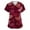 AC03_Wine, variant on Resicozy Valentine's Day Scrub Tops for Women Plus Size V Neck Short Sleeve Shirt Trendy Print Nursing Uniform with Pockets Watermelon Red 2XL