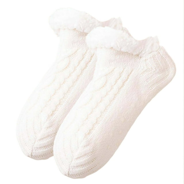 TINZ Chaussettes Chaudes Unies pour Femmes Chaussettes Corail Non Tricotées Aide à la Chaussette Chaussettes de Randonnée pour Hommes Chaussettes Habillées pour Femmes