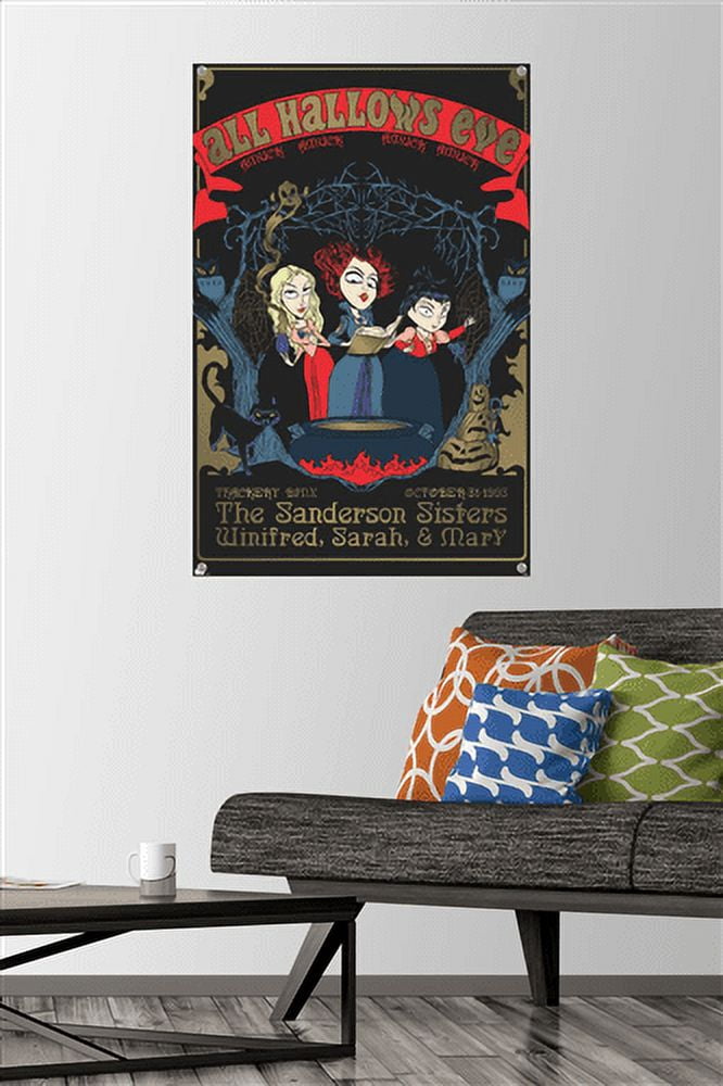 Disney Hocus Pocus - All Hallows Eve Wall Poster with Push Pins, 22.375" x 34"