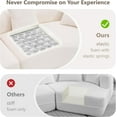 thumbnail image 3 of Oversized Sectional Sofa for Living Room, 110’’ Modern Luxury Plush Chenille 4-Seater Extra Deep & Wide Seat Curved Cloud Couch with 4 Throw Pillows, No Assembly Needed, Cream White, 3 of 9