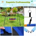 thumbnail image 5 of Luku 45 Inch Outdoor Swing Set, 440lbs Saucer Swing Set with Heavy-Duty Metal A-Frame and Adjustable Ropes, Round Swing Sets for Backyard, Playground and Park, 5 of 7