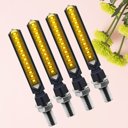 WHAMVOX 4Pcs Set Scooter Signal Light Shape Yellow Abs Led Long Life