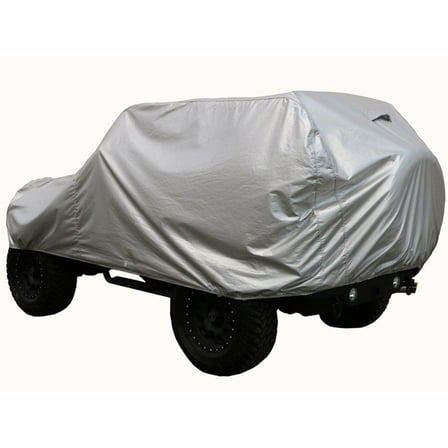 Rampage by RealTruck Custom Vehicle Cover for Jeep Wrangler JK | Multiguard, Lock, Cable & Storage Bag | 2203 | Compatible with 2007 - 2018 Jeep Wrangler JK 2-Door