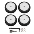 thumbnail image 2 of RC Front Rear Tires and Wheels, Durable High Performance Wear Resistant Environmentally Friendly 17mm Hex RC Wheels and Tires  for 1/8 RC Off Road Car Yellow,White, 2 of 7