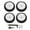 White, variant on YAHHU 4pcs RC Tires and Wheels with 17mm Hex for 1/8 RC Off Road Car Upgrade Parts Yellow (4.5 inches / 115mm)