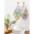 thumbnail image 2 of Easter Bunny Kitchen Dish Towels for Drying Dishes Set of 4, Colorful Easter Eggs Eucalyptus Grey Wooden Waffle Weave Microfiber Hand Tea Bathroom Towels Quick Dry & Absorbent Towel 12x12, 2 of 7