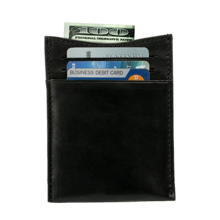 Tony Perotti Italian Leather Money Clip Wallet with Credit Card Slots in