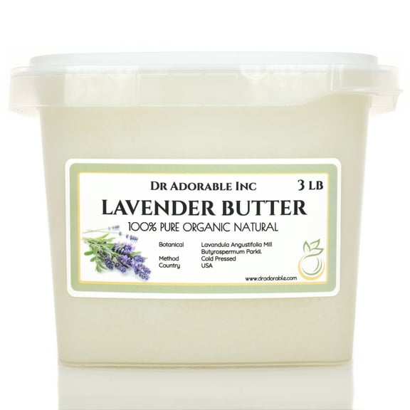 Dr Adorable - 3 lb - Lavender Butter - Unrefined Organic Fresh Natural