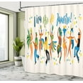 thumbnail image 5 of Ambesonne Carnival Shower Curtain, Viva Rio De Janeiro Words, 69"Wx70"L, Multicolor, 5 of 5