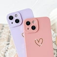 thumbnail image 4 of Compatible with iPhone 15 Case for Women, Bronzing Luxury Heart Phone Case Soft TPU Shockproof Full Camera Lens Protective iPhone 15 Phone Case 6.1" - Pink, 4 of 8