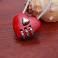 thumbnail image 4 of Yesbay Mini Heart Shape 3 Code Resettable Luggage Suitcase Bag Travel Lock Padlock,Combination Padlock-Red, 4 of 7