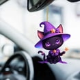 thumbnail image 5 of Offer Countdown! Halloween Acrylic Hanging Ornaments 3.1"X3.1"X0.4" Ghost Witch Cat Design For Home Window Wall Car Decor, 5 of 6