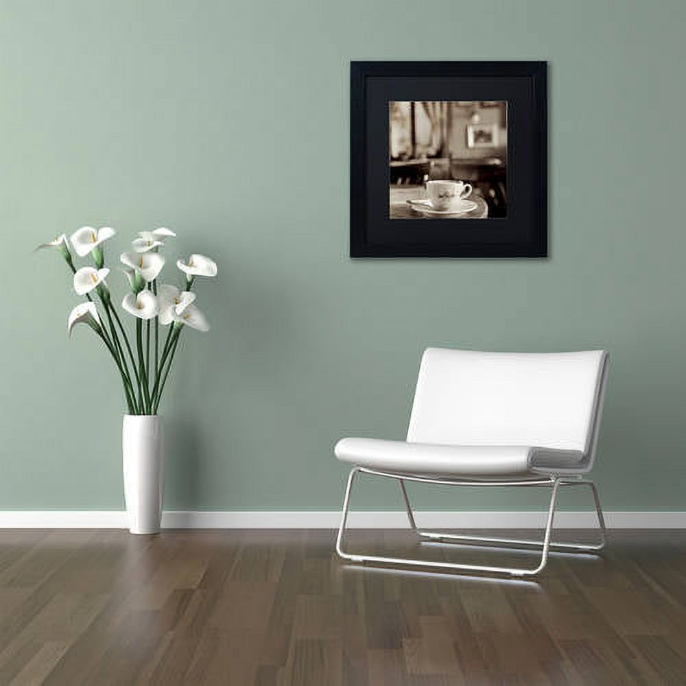 Trademark Fine Art "Tuscany Caffe IV" Canvas Art by Alan Blaustein, Black Matte, Black Frame