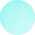 thumbnail image 1 of Ahgly Company Machine Washable Indoor Round Solid Turquoise Blue Modern Area Rugs, 8' Round, 1 of 4