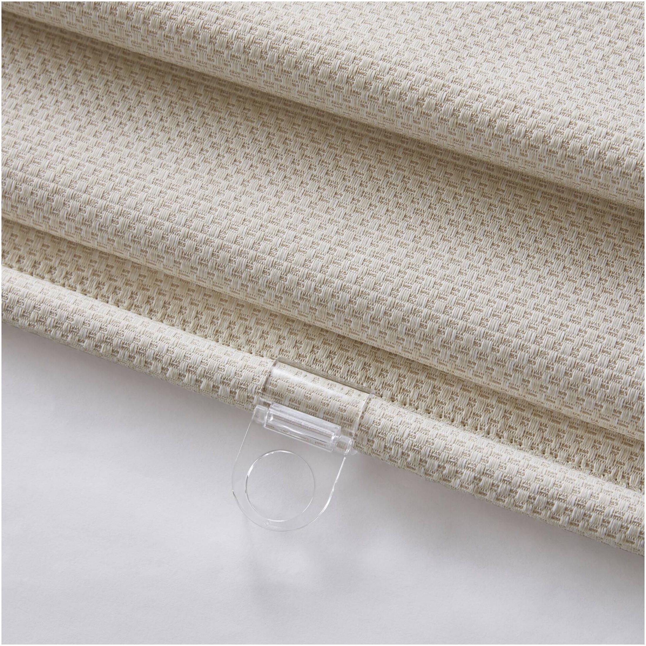 JERFIT 64" Ivory Cordless Roman Shade, Polyester Blackout Window Blinds with Thermal Insulation for Privacy, 23" Width