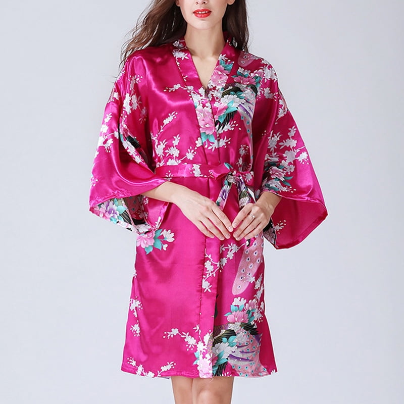 short kimono dressing gown