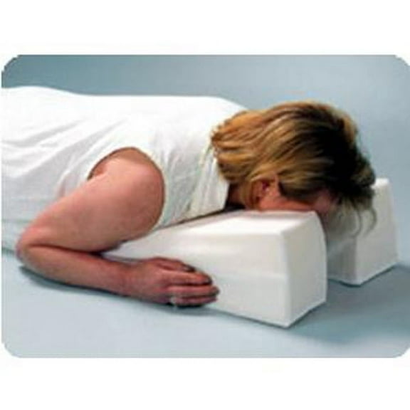 Hermell Face Down Pillow, White,Washable 29"x14"x6",Slopes Down To 1-1/2"-1 Each