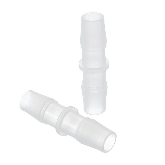 Uxcell 2pcs 3/8" to 3/8" Plastic Hose Barb Fitting Splicer for Garden Water Fuel Line