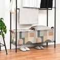 thumbnail image 3 of Yayeee Foldable Storage Basket for Shelves with Handles Set of 2 Waterproof Cloth Bins, Abstract Shapes, 3 of 7