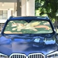 thumbnail image 4 of Qxltty Cute Unicorn Green Pattern Car Windshield Sunshades Foldable UV Rays Sun Visor Protector Keep Your Vehicle Cool 53×23.5in, 4 of 8