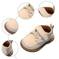 thumbnail image 6 of Dakaela Infant Baby Boys Girls Dress Shoes 12-18 Months Lace up School Uniform Oxfords 2T 3T Leather Wedding Loafers Toddler Walking Crib Shoes Beige Size 5.5, 6 of 7