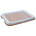 thumbnail image 1 of Tachiuwa Dog Potty Toilet Training Tray Indoor Mesh Training Tray for Small Size Dogs Red Brown, 1 of 8