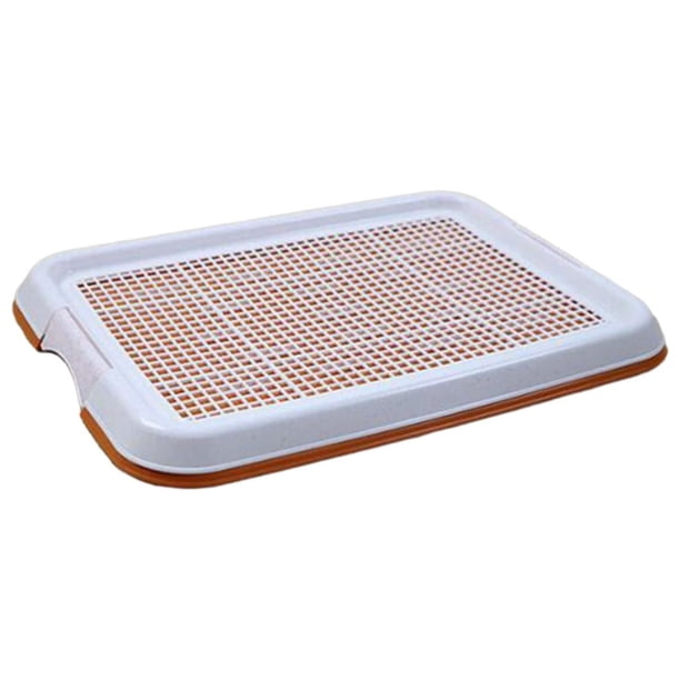 Bandeja de entrenamiento para orinal para perros, entrenador para ir al baño, fácil de limpiar, 18,5 X 14, soporte para almohadilla para orinar para Rojo marrón