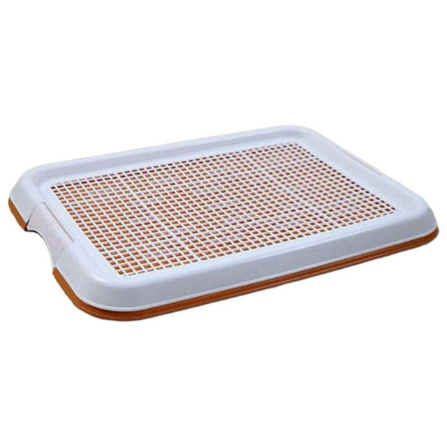 Tachiuwa Dog Potty Toilet Training Tray Indoor Mesh Training Tray for Small Size Dogs Red Brown