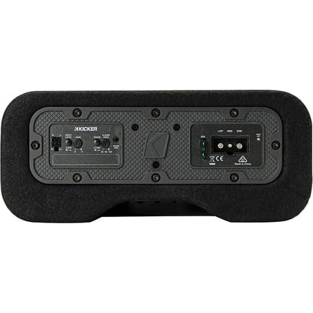 KICKER - PTRTP Powered Down-Firing 10" Dual-Voice-Coil-Ohm Loaded Subwoofer Enclosure - Black