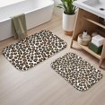 thumbnail image 2 of Brown and White Leopard Print Bath Mat Set Of 2,Non-Slip Rug for Bathroom,Kitchen,Bedroom,Entrance, 30x17 and 23.5x15.7 Inches, 2 of 5
