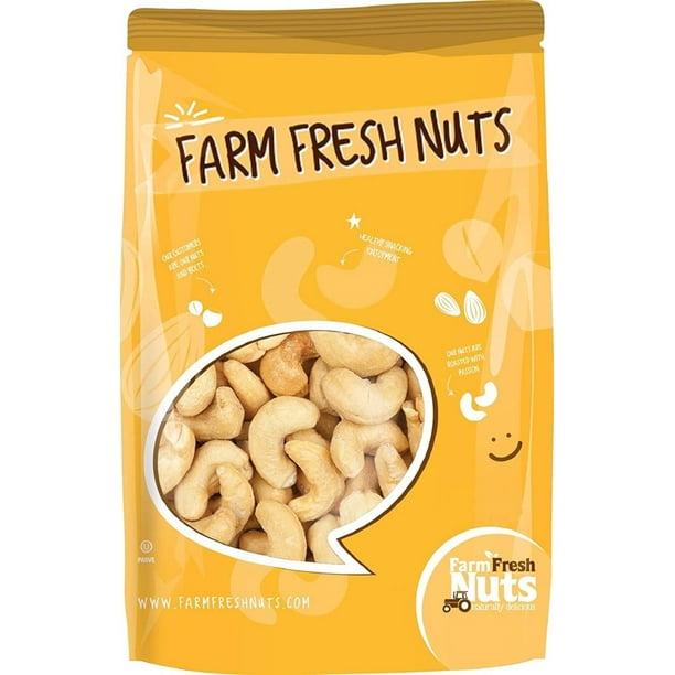 Dry Roasted Cashews with Sea Salt (4 Lbs.) Farm Fresh Nuts Brand
