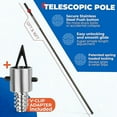thumbnail image 3 of ProTuff Products - Pool Pole - MULTI-USE - Never Sticks or Slips - Lifetime, FREE Replacements - Premium, Pool Poles for Cleaning - Just Search for Pool Pole Telescopic 16ft Heavy Duty, 3 of 6